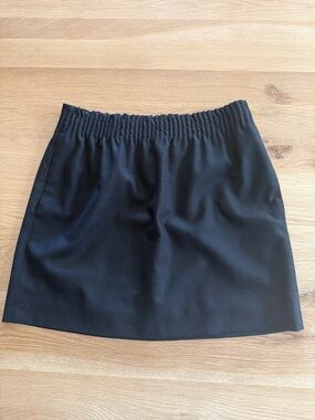 J. Crew Black Elastic-Waist Mini Skirt with Pockets
